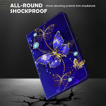For Samsung Galaxy Tab S9+ / S9 FE+ Crystal Texture Painted Leather Tablet Case(Diamond Butterflies) by buy2fix