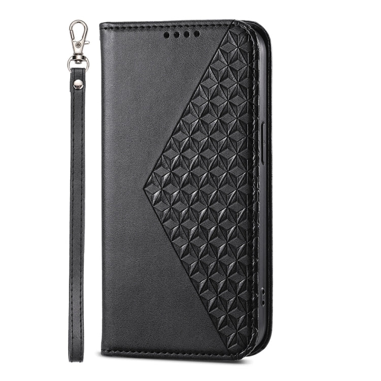 For Motorola Moto G Stylus 5G 2024 Cubic Grid Calf Texture Magnetic Leather Phone Case(Black) by buy2fix