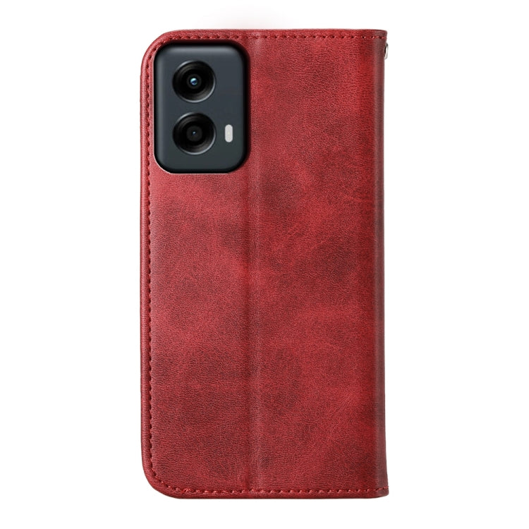 For Motorola Moto G Stylus 5G 2024 Cubic Grid Calf Texture Magnetic Leather Phone Case(Red) by buy2fix