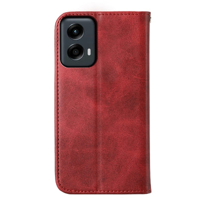 For Motorola Moto G Stylus 5G 2024 Cubic Grid Calf Texture Magnetic Leather Phone Case(Red) by buy2fix