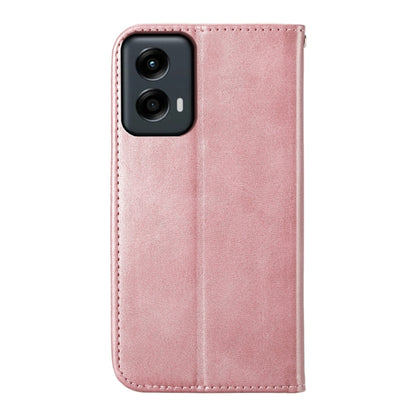 For Motorola Moto G Stylus 5G 2024 Cubic Grid Calf Texture Magnetic Leather Phone Case(Rose Gold) by buy2fix