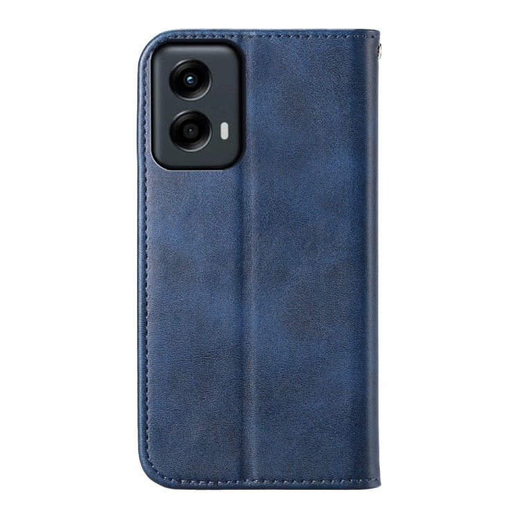 For Motorola Moto G Stylus 5G 2024 Cubic Grid Calf Texture Magnetic Leather Phone Case(Blue) by buy2fix