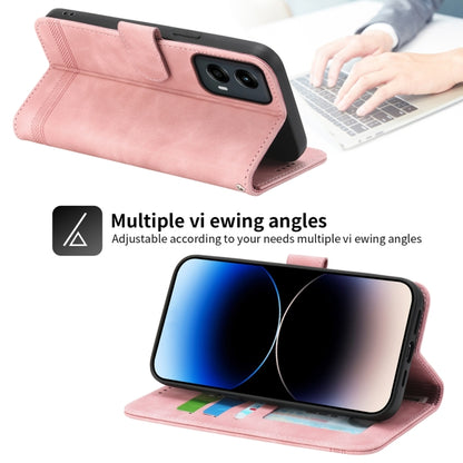 For Motorola Moto G Stylus 5G 2024 Dierfeng Dream Line TPU Hybrid PU Leather Phone Case(Pink) by buy2fix