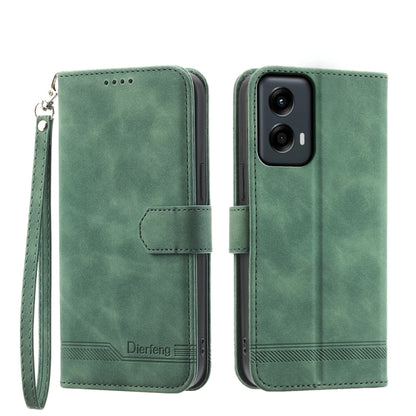For Motorola Moto G Stylus 5G 2024 Dierfeng Dream Line TPU Hybrid PU Leather Phone Case(Green) by buy2fix