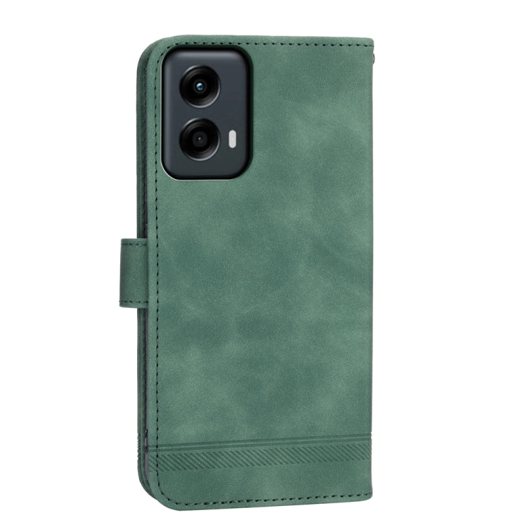 For Motorola Moto G Stylus 5G 2024 Dierfeng Dream Line TPU Hybrid PU Leather Phone Case(Green) by buy2fix