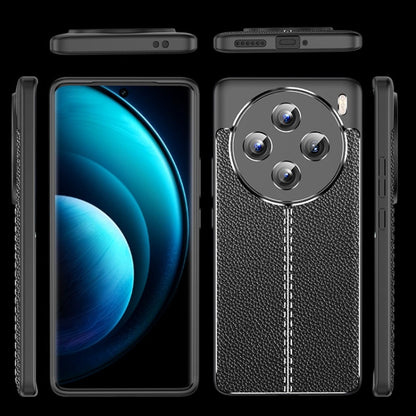 For vivo X100 Litchi Texture Shockproof TPU Phone Case(Black) - vivo Cases by imak | Online Shopping UK | buy2fix