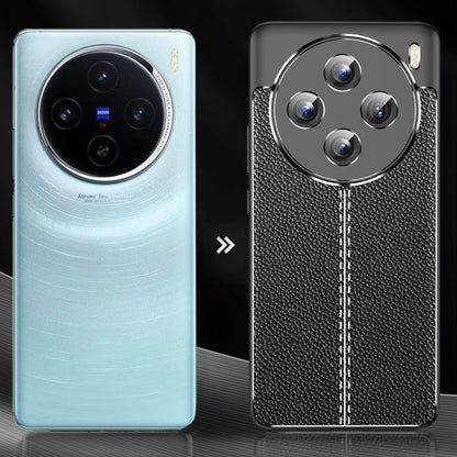 For vivo X100 Litchi Texture Shockproof TPU Phone Case(Black) - vivo Cases by imak | Online Shopping UK | buy2fix