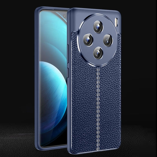 For vivo X100 Litchi Texture Shockproof TPU Phone Case(Blue) - vivo Cases by imak | Online Shopping UK | buy2fix