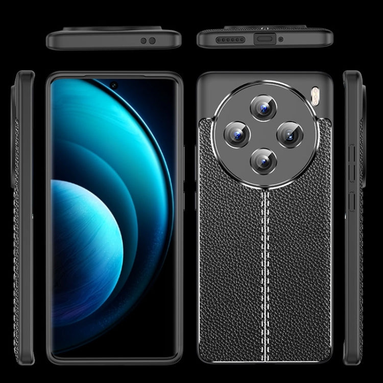For vivo X100 Litchi Texture Shockproof TPU Phone Case(Blue) - vivo Cases by imak | Online Shopping UK | buy2fix
