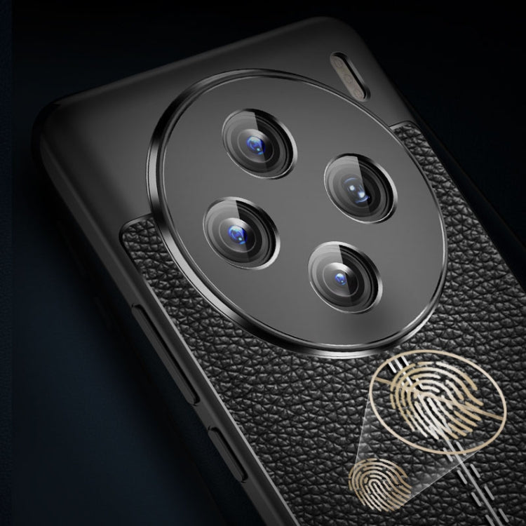 For vivo X100 Litchi Texture Shockproof TPU Phone Case(Blue) - vivo Cases by imak | Online Shopping UK | buy2fix