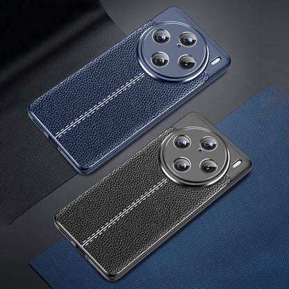 For vivo X100 Pro Litchi Texture Shockproof TPU Phone Case(Blue) - vivo Cases by imak | Online Shopping UK | buy2fix