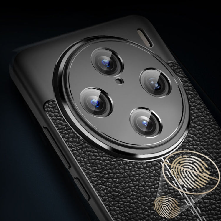 For vivo X100 Pro Litchi Texture Shockproof TPU Phone Case(Blue) - vivo Cases by imak | Online Shopping UK | buy2fix