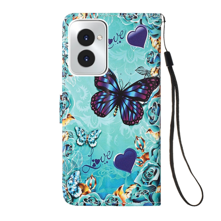 For Motorola Moto G Power 5G 2024 Colored Drawing Pattern Plain Weave Leather Phone Case(Caring Butterfly) by buy2fix