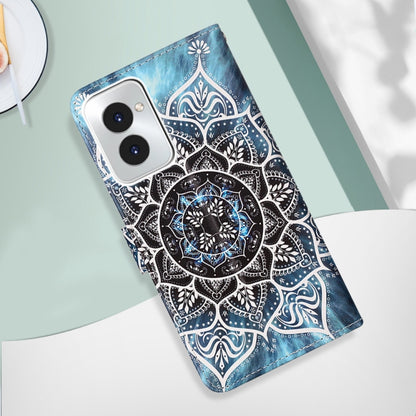 For Motorola Moto G Power 5G 2024 Colored Drawing Pattern Plain Weave Leather Phone Case(Undersea Mandala) by buy2fix