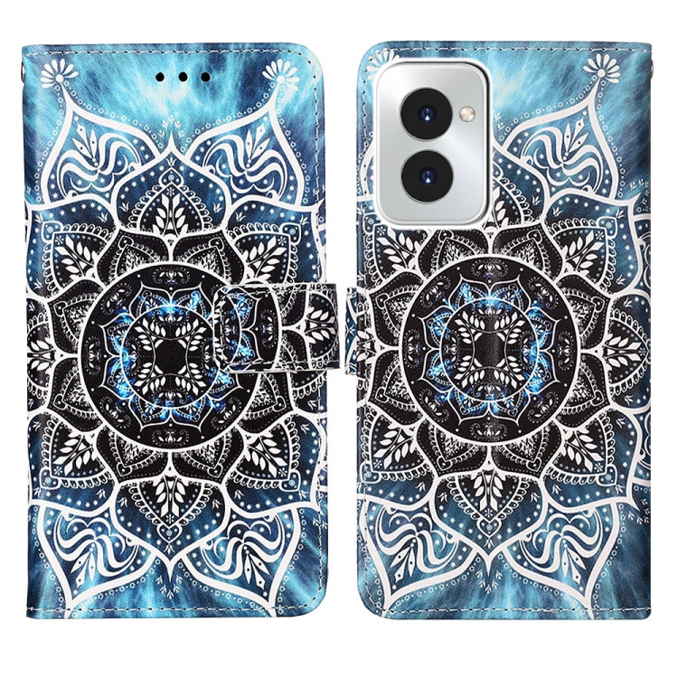 For Motorola Moto G Power 5G 2024 Colored Drawing Pattern Plain Weave Leather Phone Case(Undersea Mandala) by buy2fix