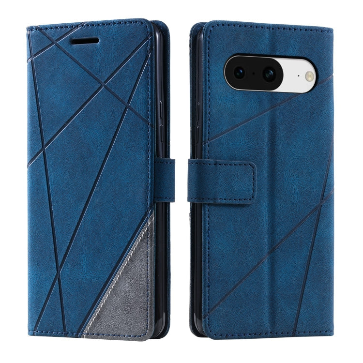 For Google Pixel 9 Skin Feel Splicing Leather Phone Case(Blue) by buy2fix