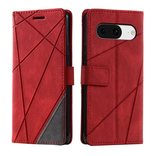 For Google Pixel 9 Skin Feel Splicing Leather Phone Case(Red) by buy2fix