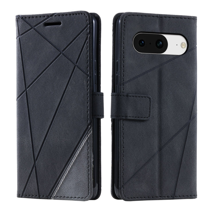 For Google Pixel 9 Skin Feel Splicing Leather Phone Case(Black) by buy2fix