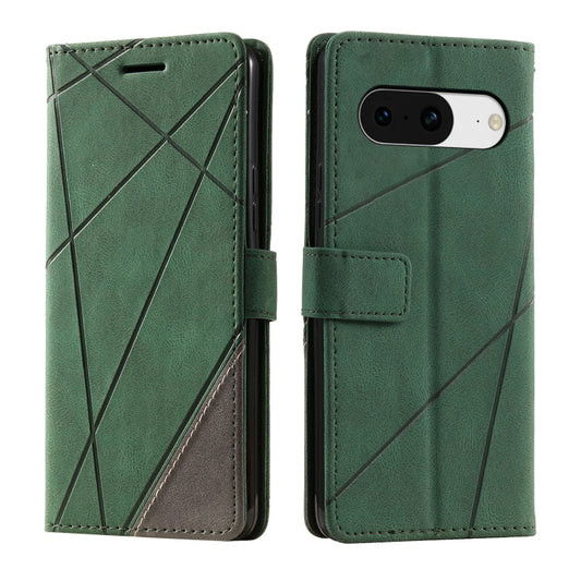 For Google Pixel 9 Skin Feel Splicing Leather Phone Case(Green) by buy2fix