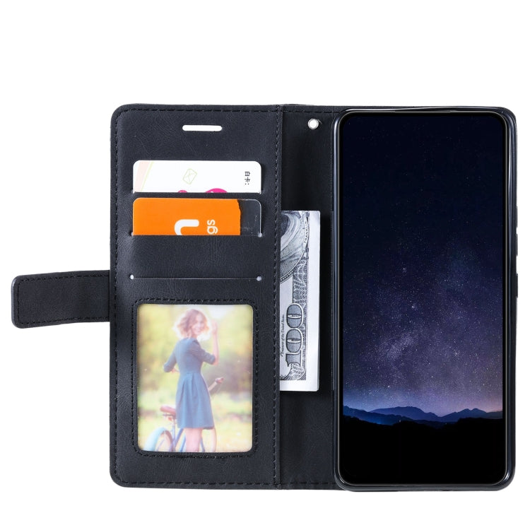 For Google Pixel 9 Pro Skin Feel Splicing Leather Phone Case(Black) by buy2fix
