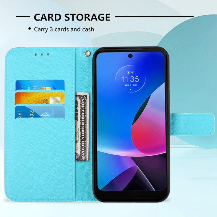 For Motorola Moto G Play 4G 2024 3D Painting Horizontal Flip Leather Phone Case(Golden Butterfly) by buy2fix