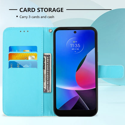 For Motorola Moto G Play 4G 2024 3D Painting Horizontal Flip Leather Phone Case(Golden Butterfly) by buy2fix