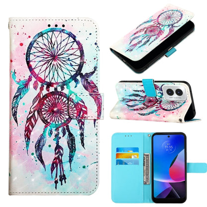 For Motorola Moto G Play 4G 2024 3D Painting Horizontal Flip Leather Phone Case(Color Drop Wind Chimes) by buy2fix