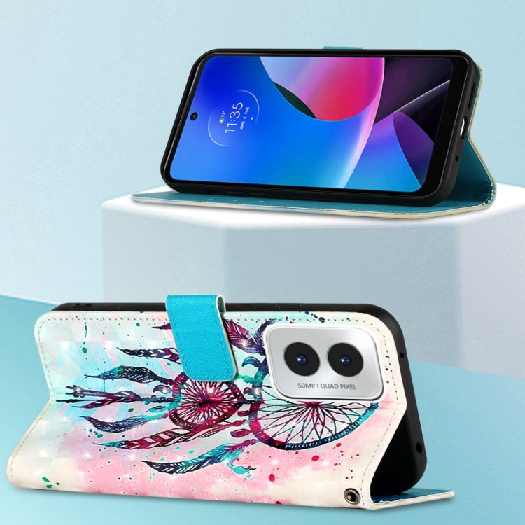 For Motorola Moto G Play 4G 2024 3D Painting Horizontal Flip Leather Phone Case(Color Drop Wind Chimes) by buy2fix
