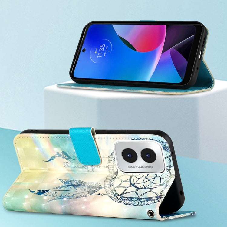 For Motorola Moto G Play 4G 2024 3D Painting Horizontal Flip Leather Phone Case(Dream Wind Chimes) by buy2fix
