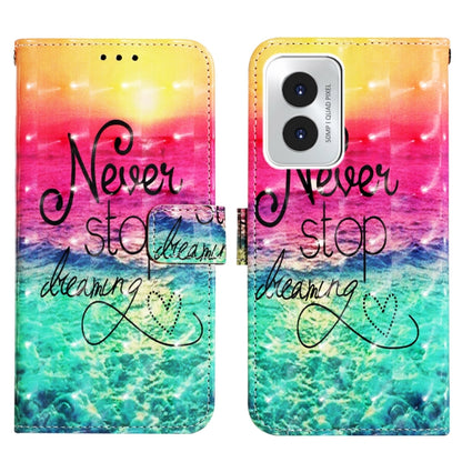 For Motorola Moto G Play 4G 2024 3D Painting Horizontal Flip Leather Phone Case(Chasing Dreams) by buy2fix