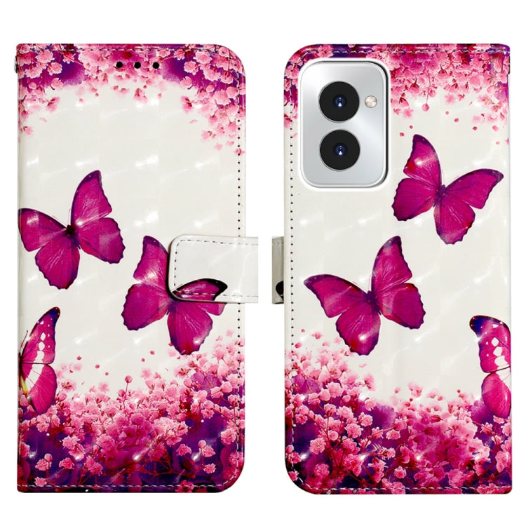 For Motorola Moto G Power 5G 2024 3D Painting Horizontal Flip Leather Phone Case(Rose Butterfly) by buy2fix