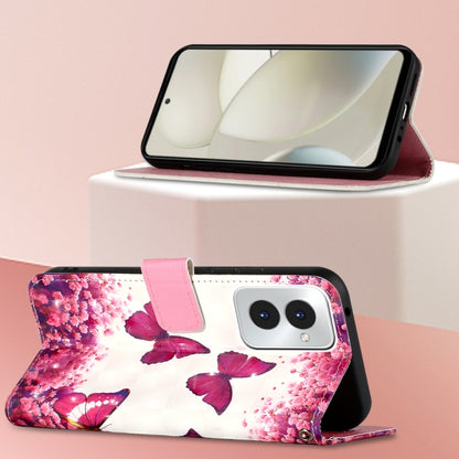 For Motorola Moto G Power 5G 2024 3D Painting Horizontal Flip Leather Phone Case(Rose Butterfly) by buy2fix