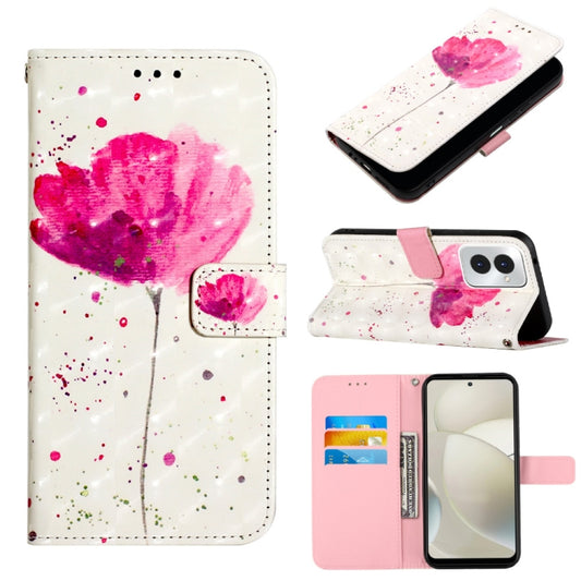 For Motorola Moto G Power 5G 2024 3D Painting Horizontal Flip Leather Phone Case(Flower) by buy2fix