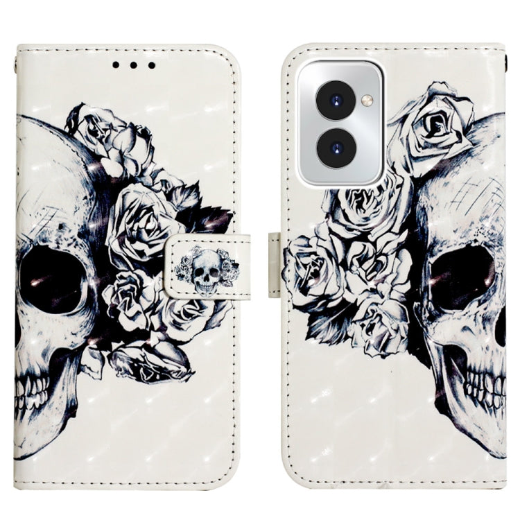 For Motorola Moto G Power 5G 2024 3D Painting Horizontal Flip Leather Phone Case(Skull) by buy2fix
