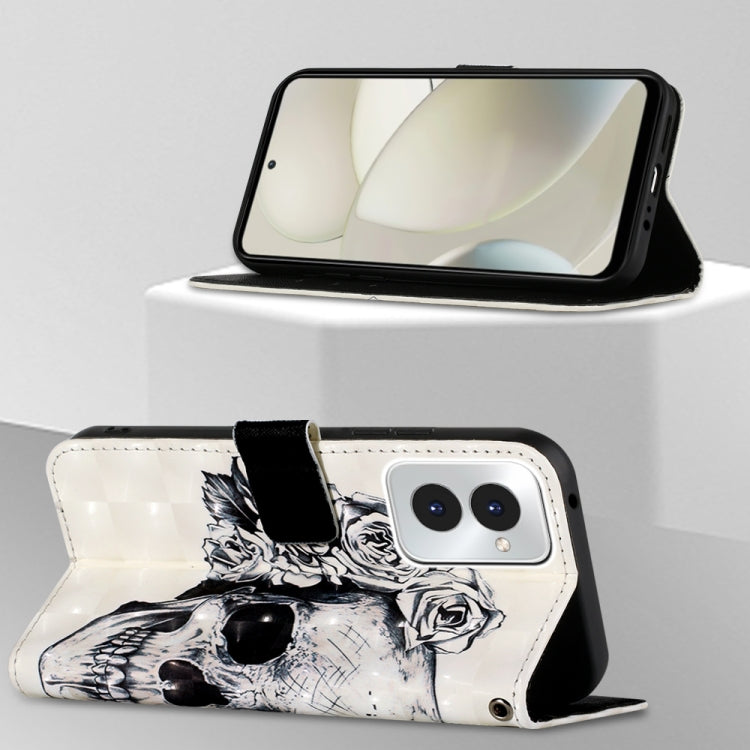 For Motorola Moto G Power 5G 2024 3D Painting Horizontal Flip Leather Phone Case(Skull) by buy2fix