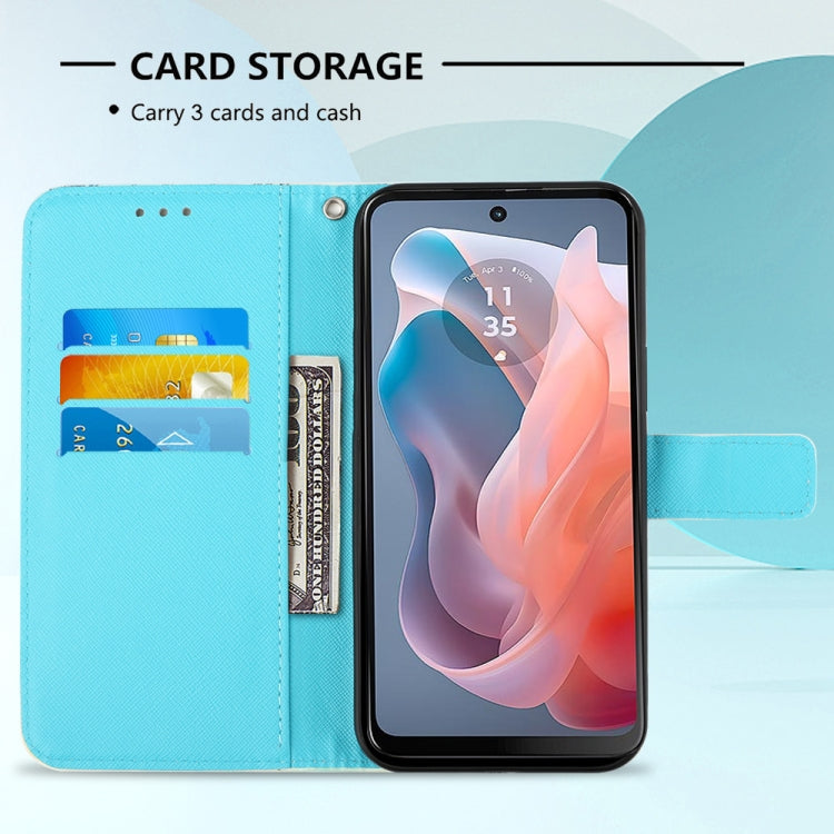 For Motorola Moto G Play 5G 2024 3D Painting Horizontal Flip Leather Phone Case(Golden Butterfly) by buy2fix