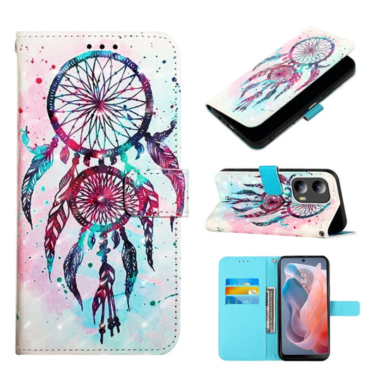 For Motorola Moto G Play 5G 2024 3D Painting Horizontal Flip Leather Phone Case(Color Drop Wind Chimes) by buy2fix