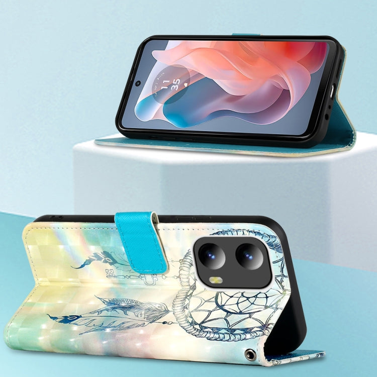 For Motorola Moto G Play 5G 2024 3D Painting Horizontal Flip Leather Phone Case(Dream Wind Chimes) by buy2fix