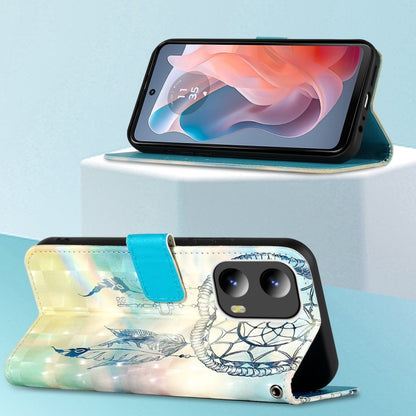 For Motorola Moto G Play 5G 2024 3D Painting Horizontal Flip Leather Phone Case(Dream Wind Chimes) by buy2fix