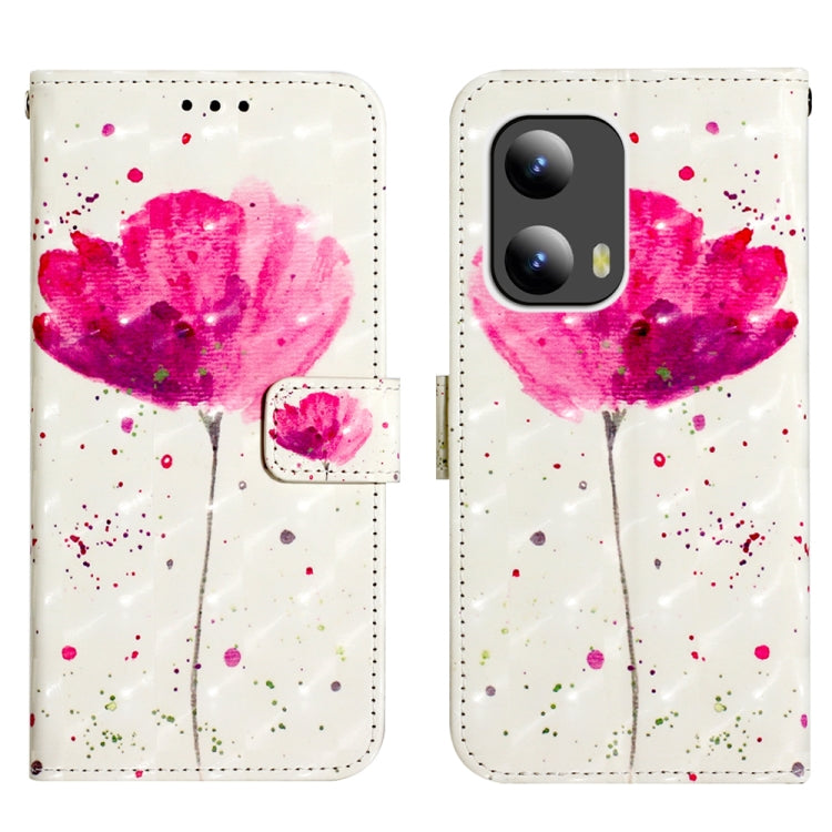 For Motorola Moto G Play 5G 2024 3D Painting Horizontal Flip Leather Phone Case(Flower) by buy2fix