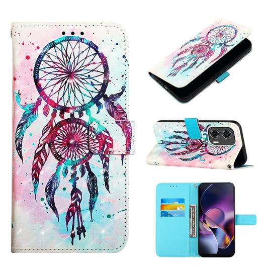 For Motorola Moto G Stylus 5G 2024 3D Painting Horizontal Flip Leather Phone Case(Color Drop Wind Chimes) by buy2fix
