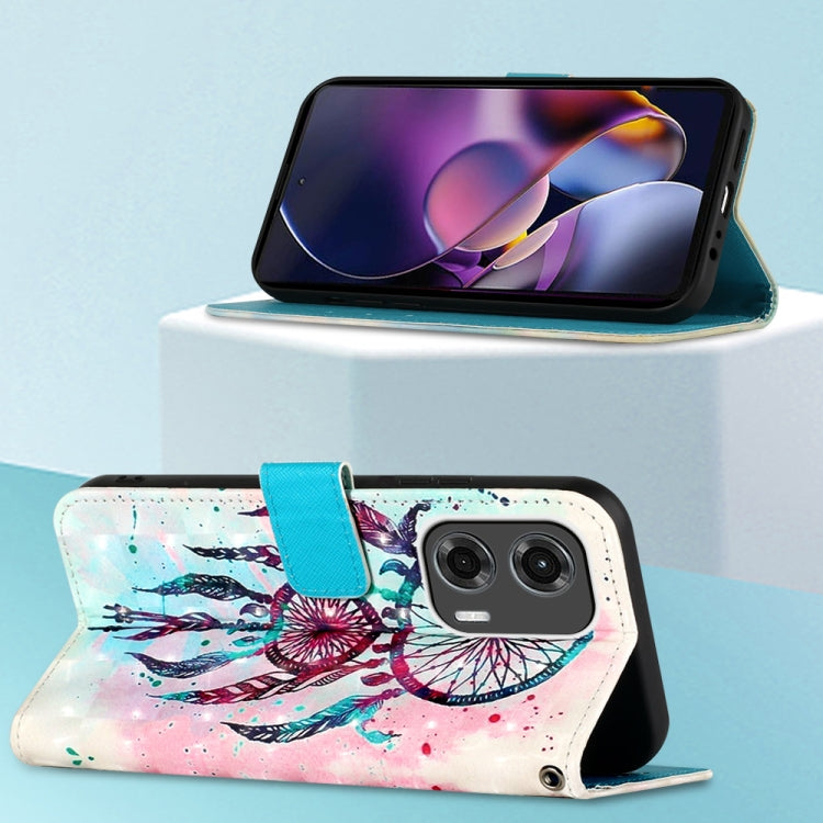 For Motorola Moto G Stylus 5G 2024 3D Painting Horizontal Flip Leather Phone Case(Color Drop Wind Chimes) by buy2fix