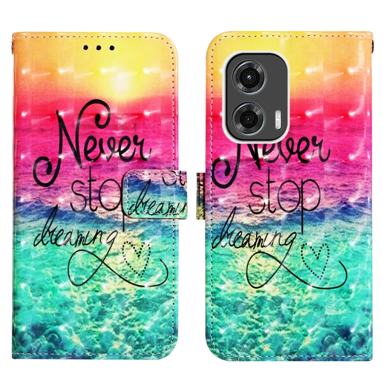 For Motorola Moto G Stylus 5G 2024 3D Painting Horizontal Flip Leather Phone Case(Chasing Dreams) by buy2fix