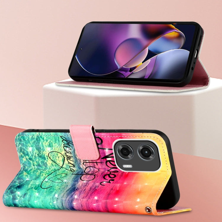 For Motorola Moto G Stylus 5G 2024 3D Painting Horizontal Flip Leather Phone Case(Chasing Dreams) by buy2fix
