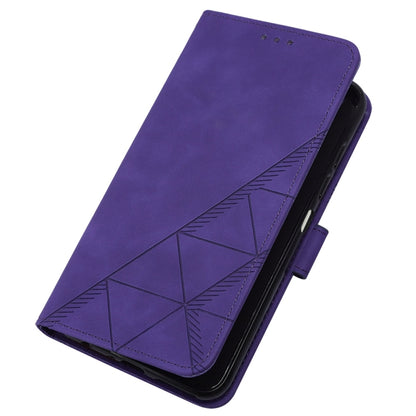 For Motorola Moto G Play 5G 2024 Crossbody 3D Embossed Flip Leather Phone Case(Purple) by buy2fix
