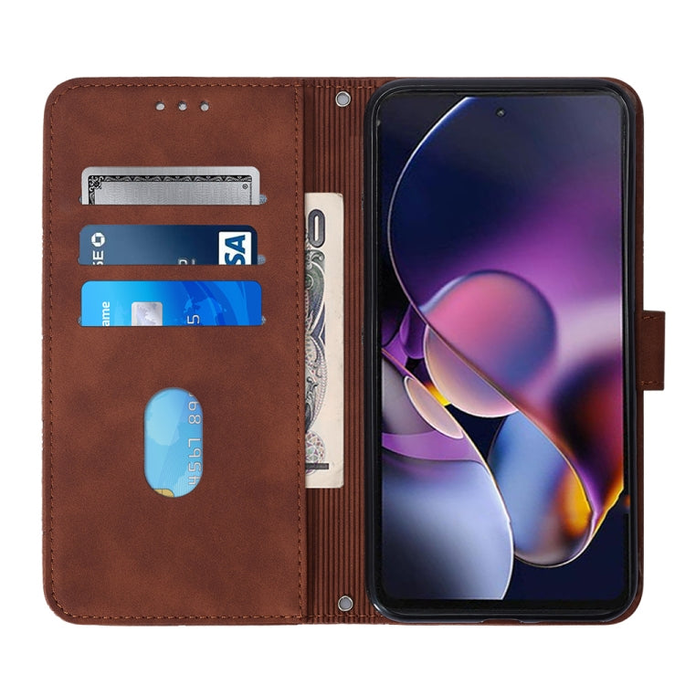 For Motorola Moto G Stylus 5G 2024 Crossbody 3D Embossed Flip Leather Phone Case(Brown) by buy2fix