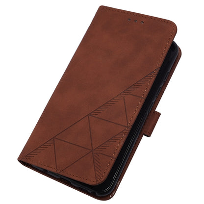 For Motorola Moto G Stylus 5G 2024 Crossbody 3D Embossed Flip Leather Phone Case(Brown) by buy2fix