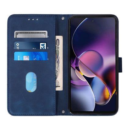 For Motorola Moto G Stylus 5G 2024 Crossbody 3D Embossed Flip Leather Phone Case(Blue) by buy2fix