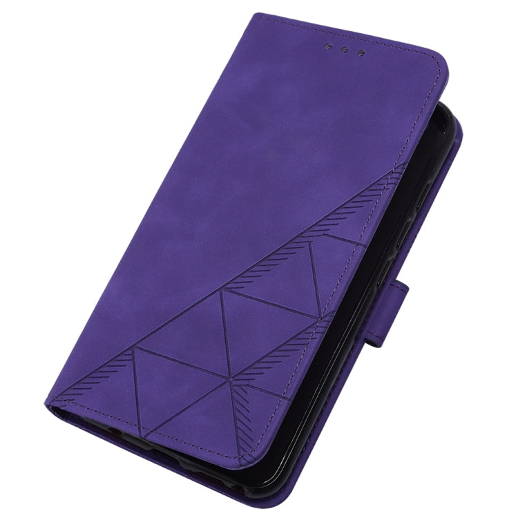 For Motorola Moto G Stylus 5G 2024 Crossbody 3D Embossed Flip Leather Phone Case(Purple) by buy2fix