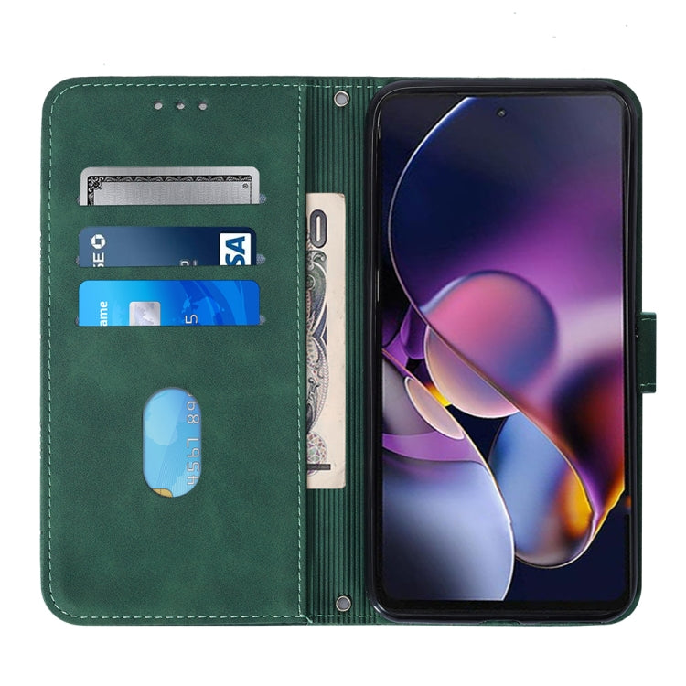 For Motorola Moto G Stylus 5G 2024 Crossbody 3D Embossed Flip Leather Phone Case(Dark Green) by buy2fix